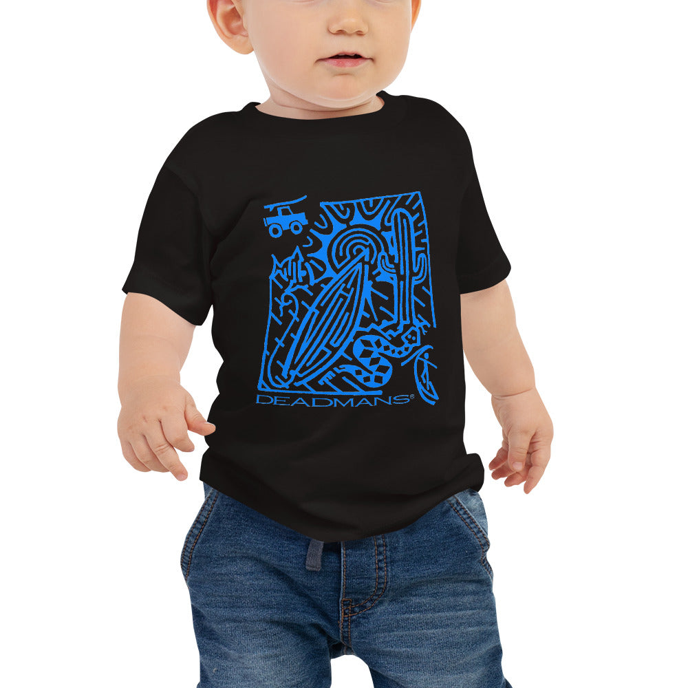 Baby Jersey Short Sleeve Tee - Blue Surf Maze