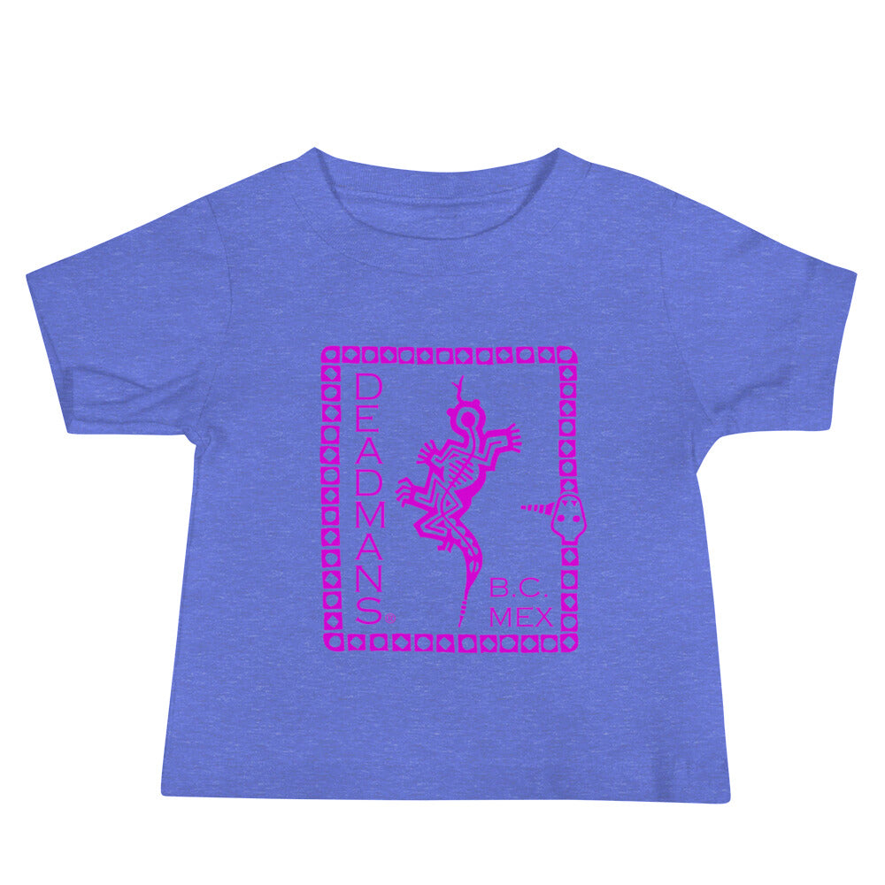 Baby Jersey Short Sleeve Tee - Pink Crazy Lizard