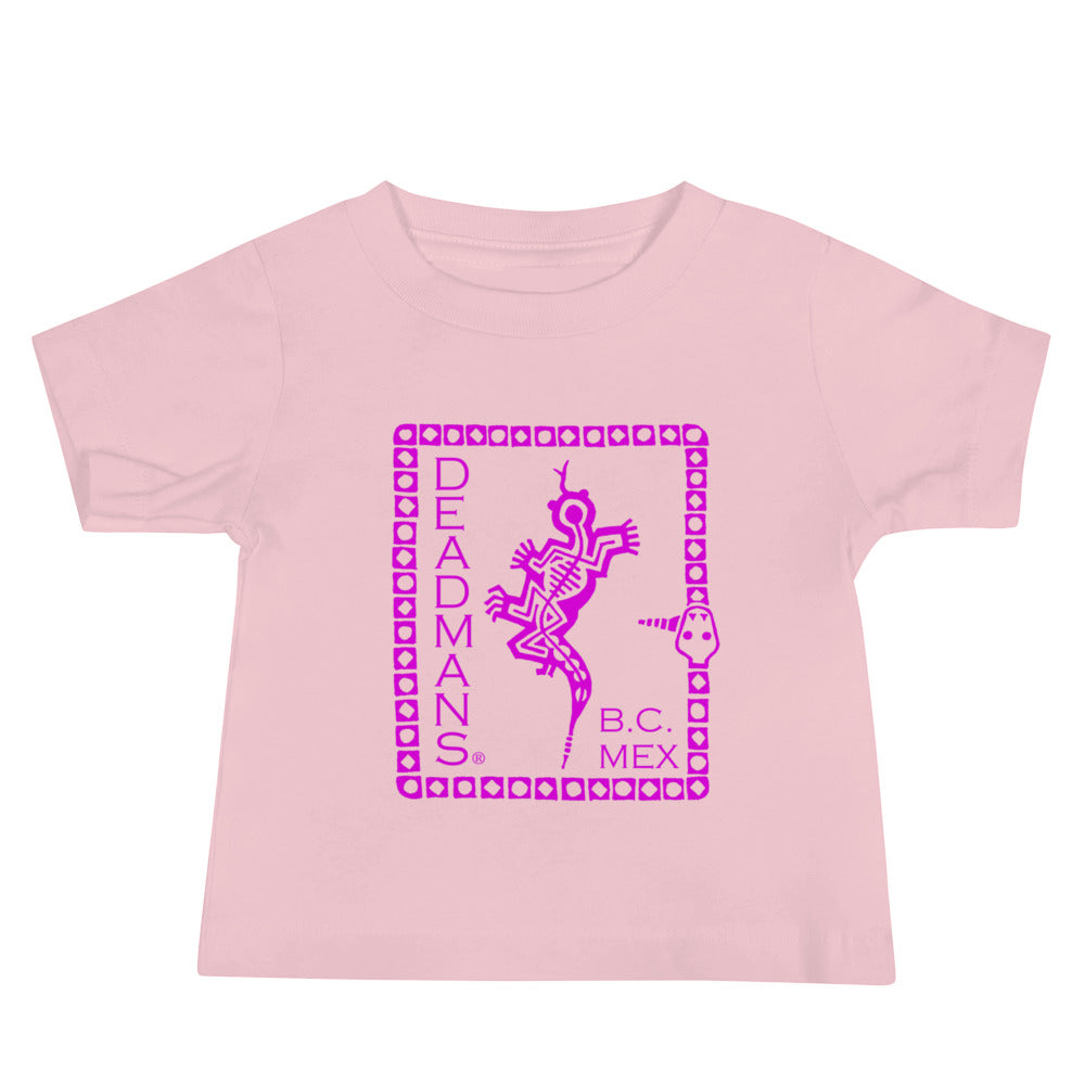 Baby Jersey Short Sleeve Tee - Pink Crazy Lizard