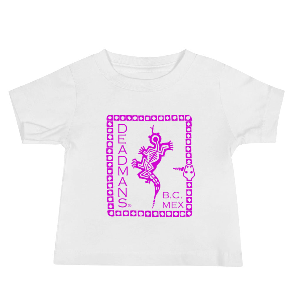 Baby Jersey Short Sleeve Tee - Pink Crazy Lizard