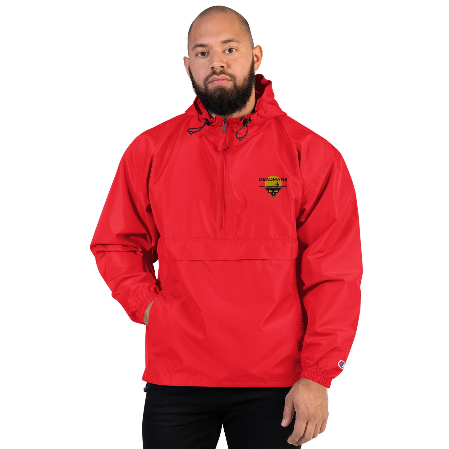 Embroidered Champion Packable Jacket - Skull Sun