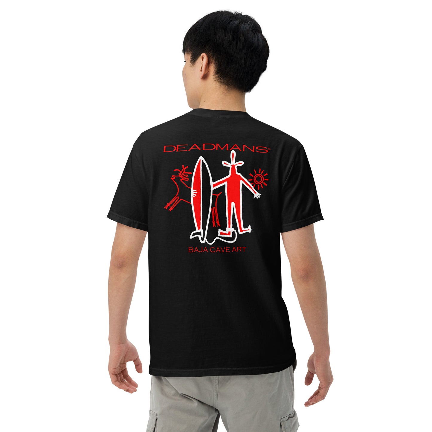 Men’s garment-dyed heavyweight t-shirt - Baja Cave Art