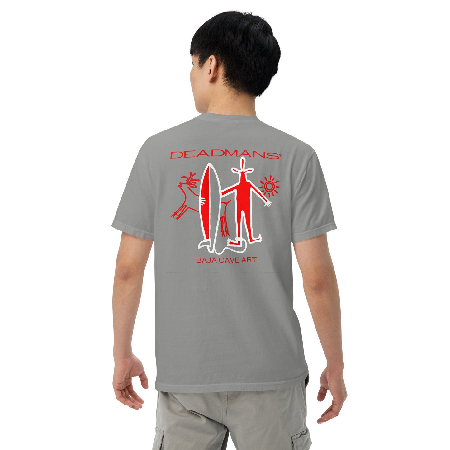 Men’s garment-dyed heavyweight t-shirt - Baja Cave Art