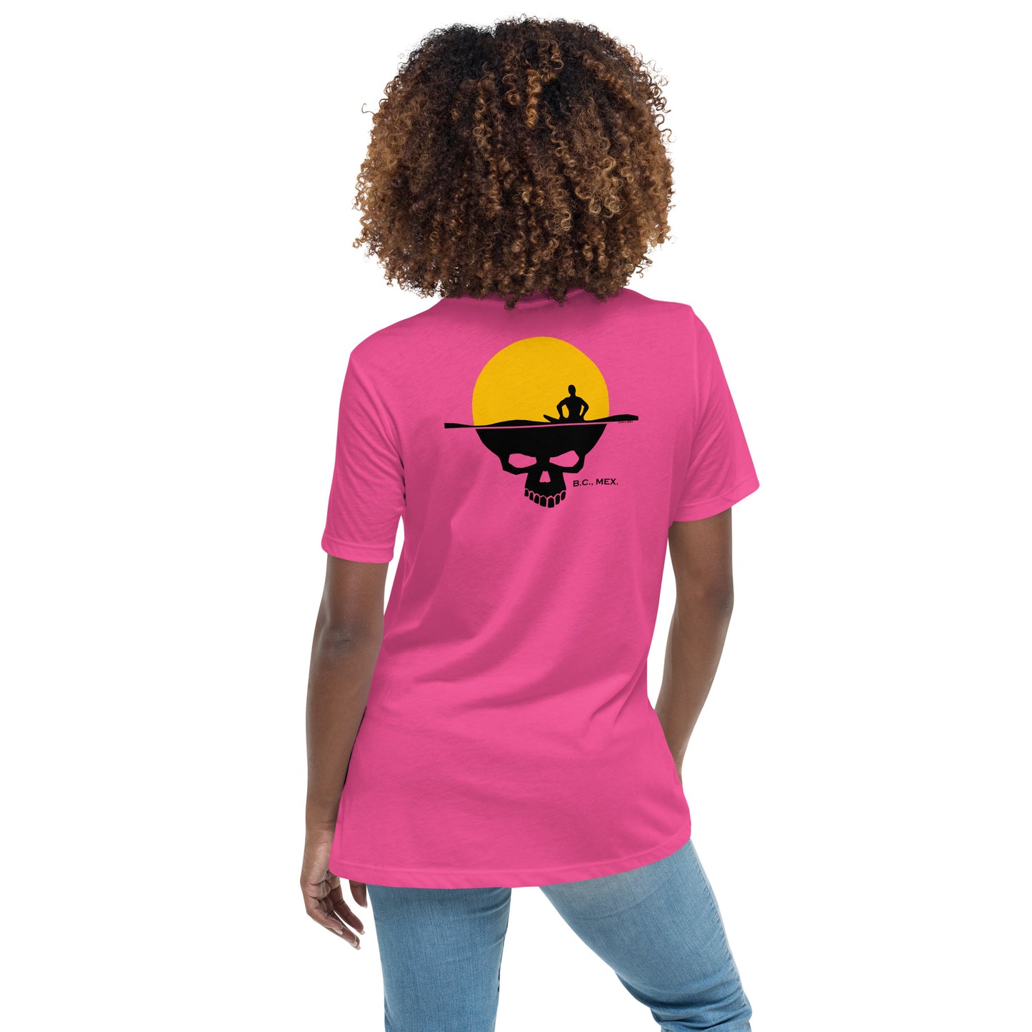 Women's Relaxed T-Shirt - Skull Sun