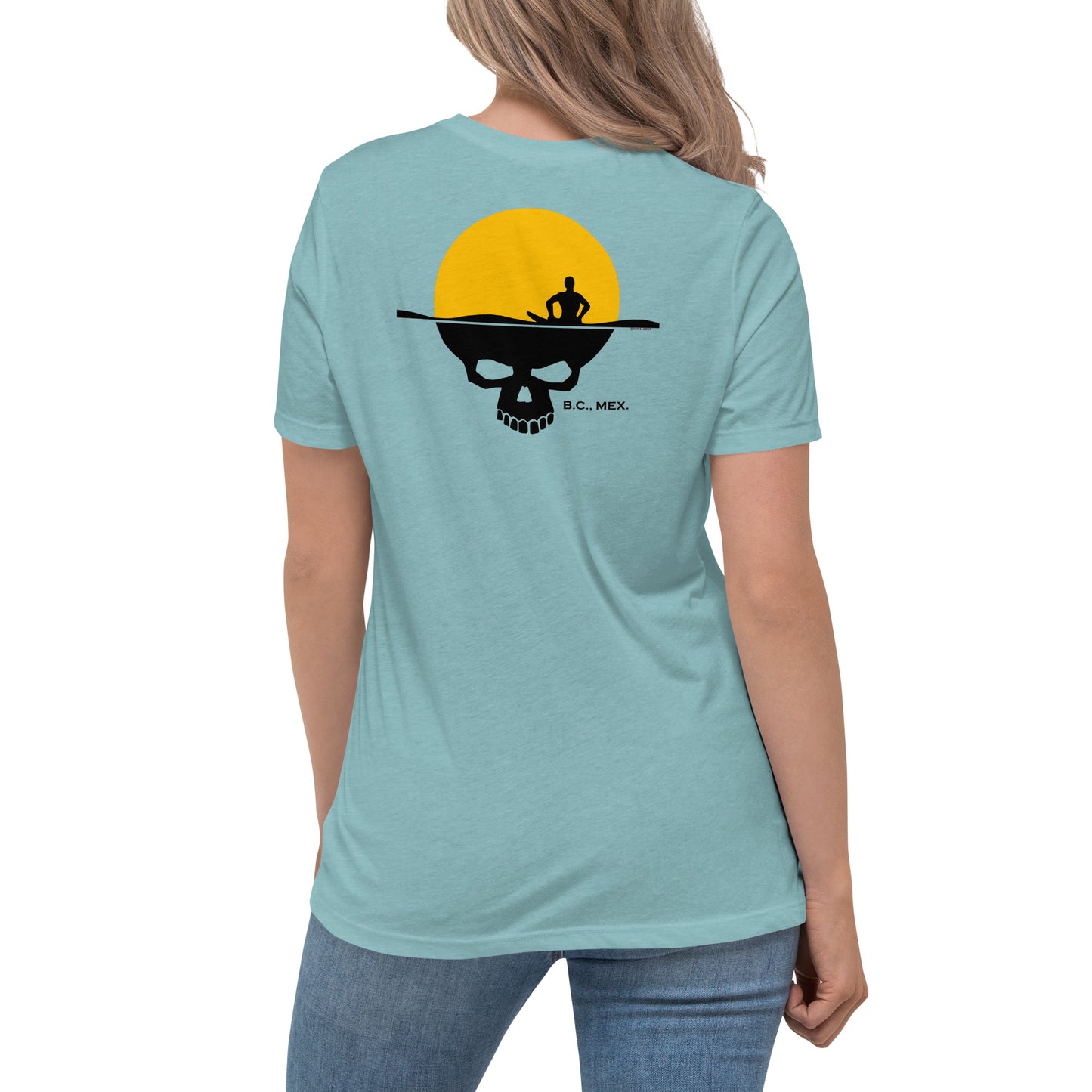 Women's Relaxed T-Shirt - Skull Sun