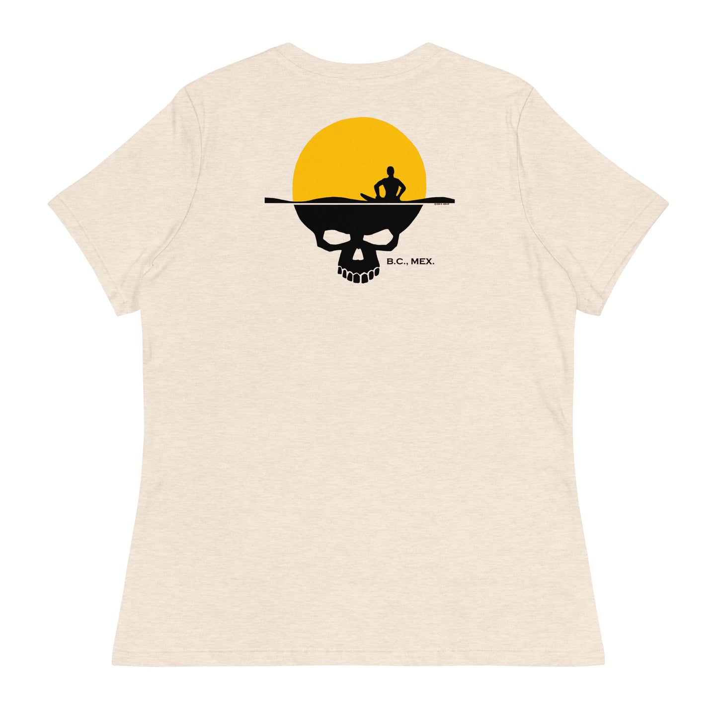 Women's Relaxed T-Shirt - Skull Sun