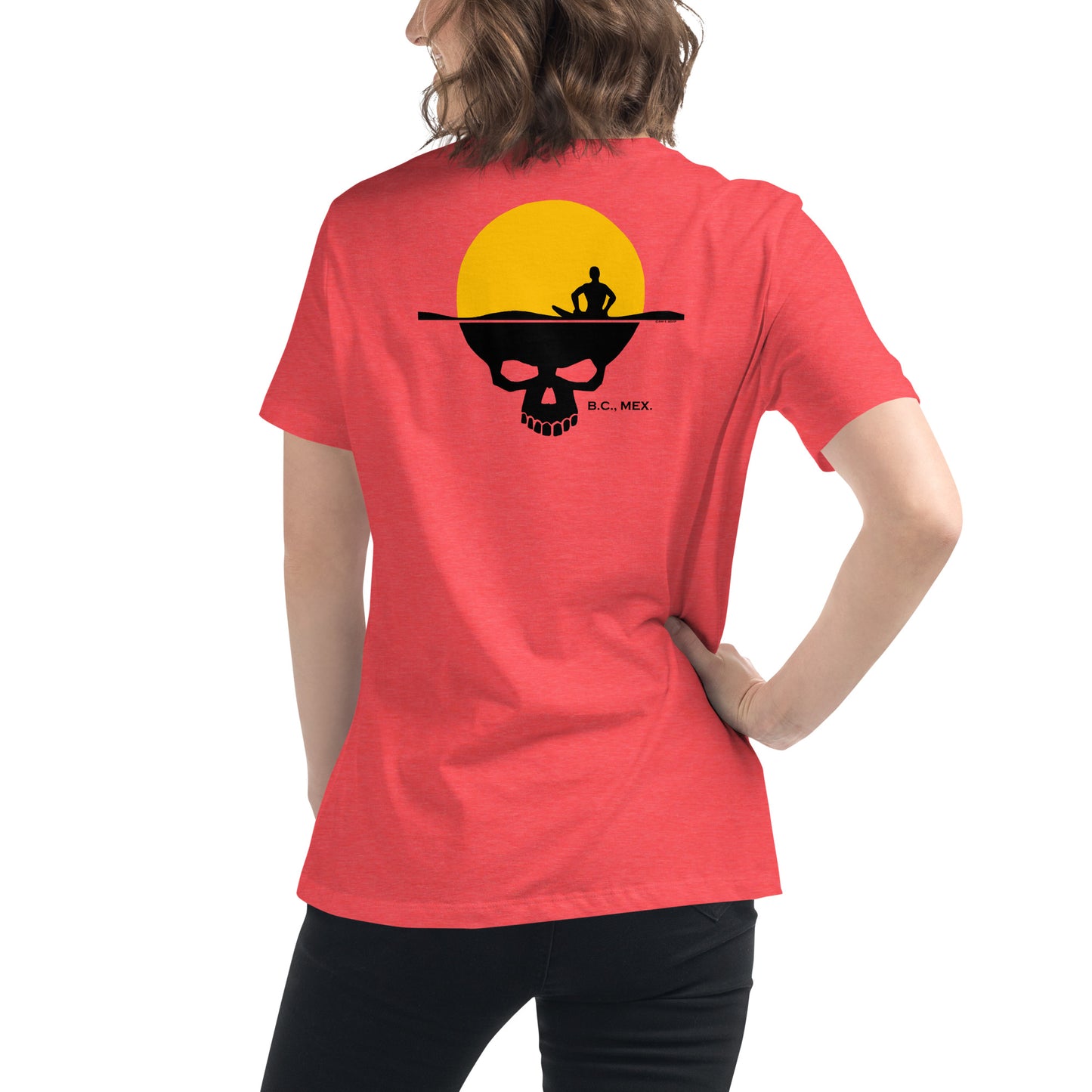 Women's Relaxed T-Shirt - Skull Sun