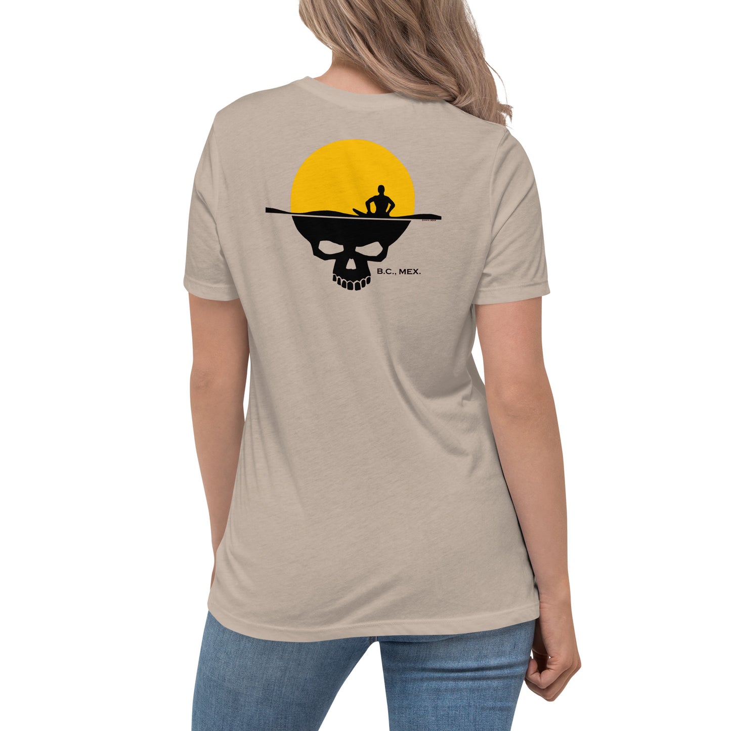 Women's Relaxed T-Shirt - Skull Sun