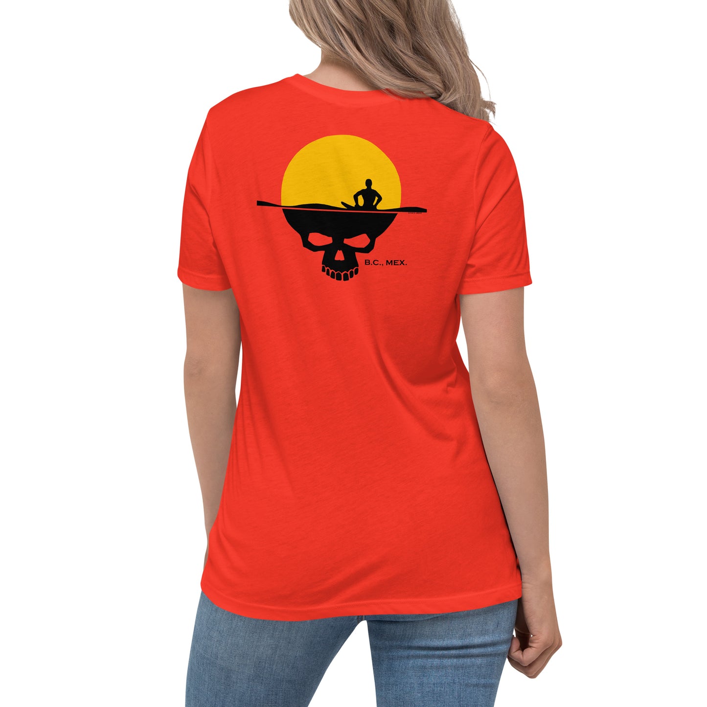 Women's Relaxed T-Shirt - Skull Sun