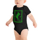 Baby short sleeve one piece - Green Crazy Lizard