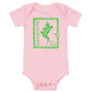 Baby short sleeve one piece - Green Crazy Lizard