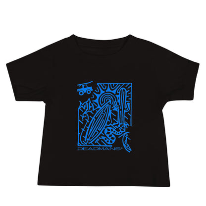 Baby Jersey Short Sleeve Tee - Blue Surf Maze