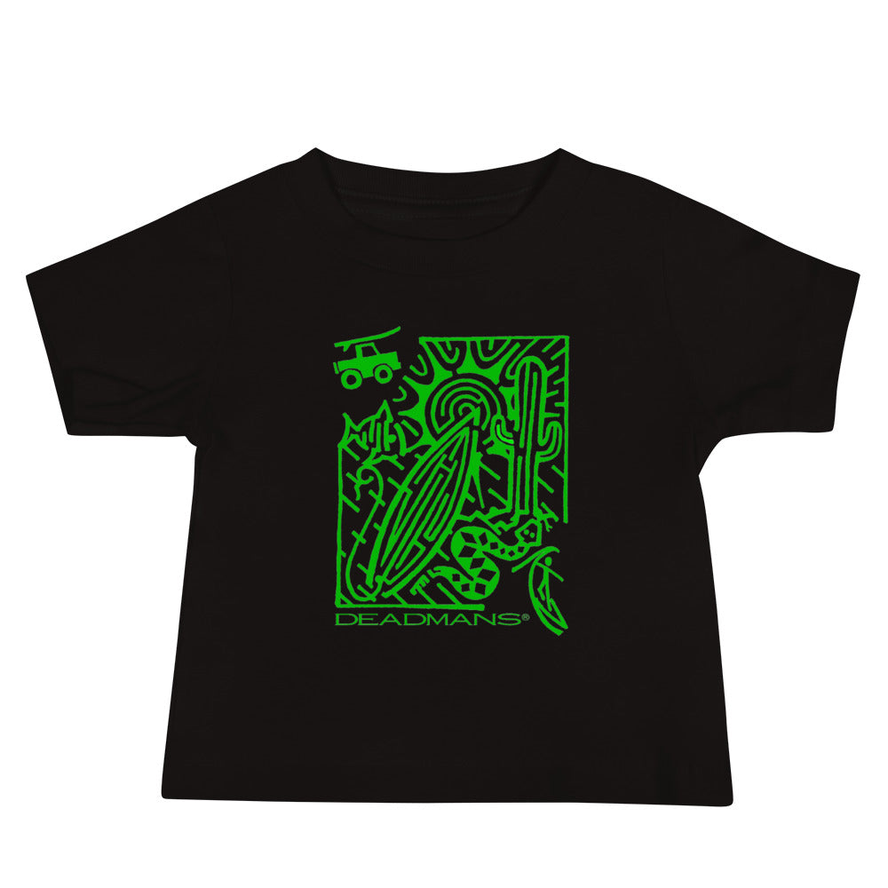 Baby Jersey Short Sleeve Tee - Green Surf Maze