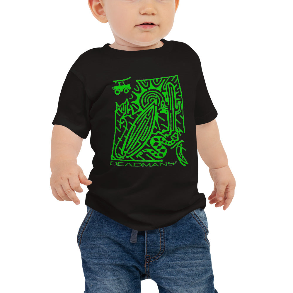 Baby Jersey Short Sleeve Tee - Green Surf Maze