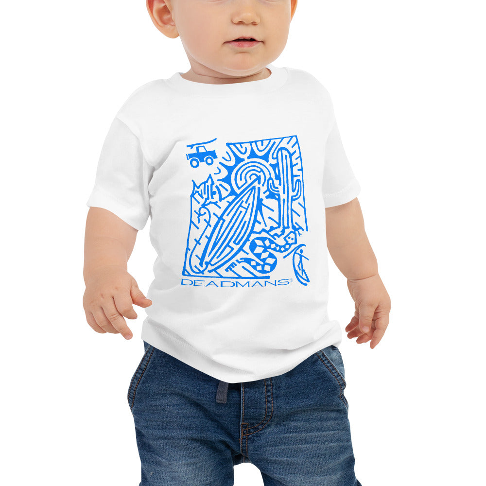 Baby Jersey Short Sleeve Tee - Blue Surf Maze