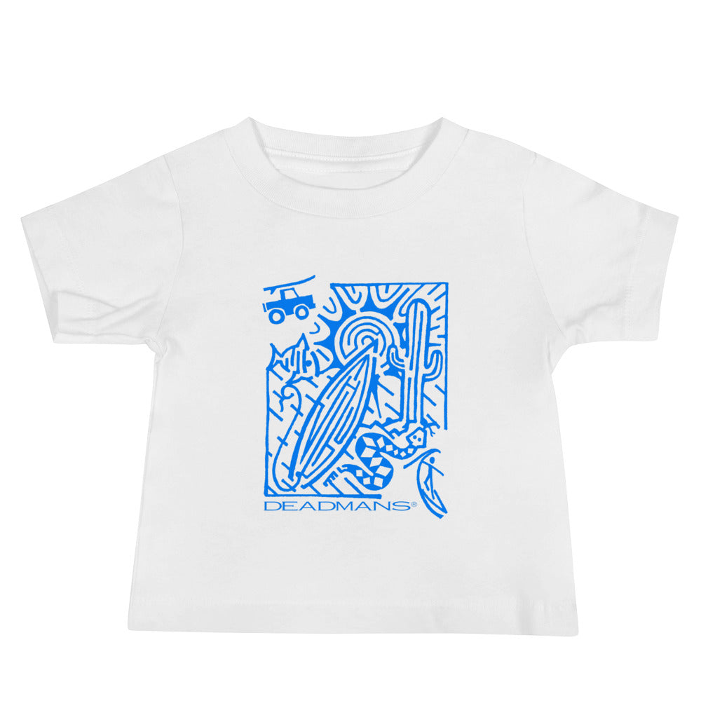 Baby Jersey Short Sleeve Tee - Blue Surf Maze