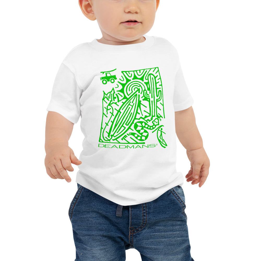 Baby Jersey Short Sleeve Tee - Green Surf Maze