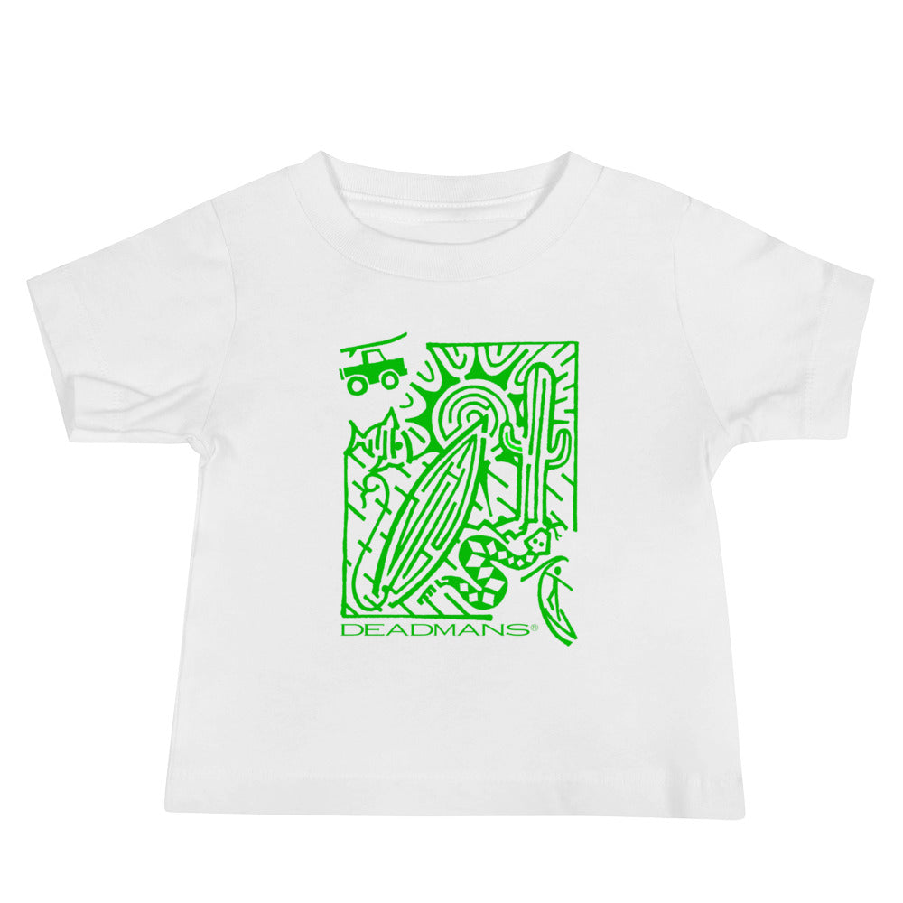 Baby Jersey Short Sleeve Tee - Green Surf Maze