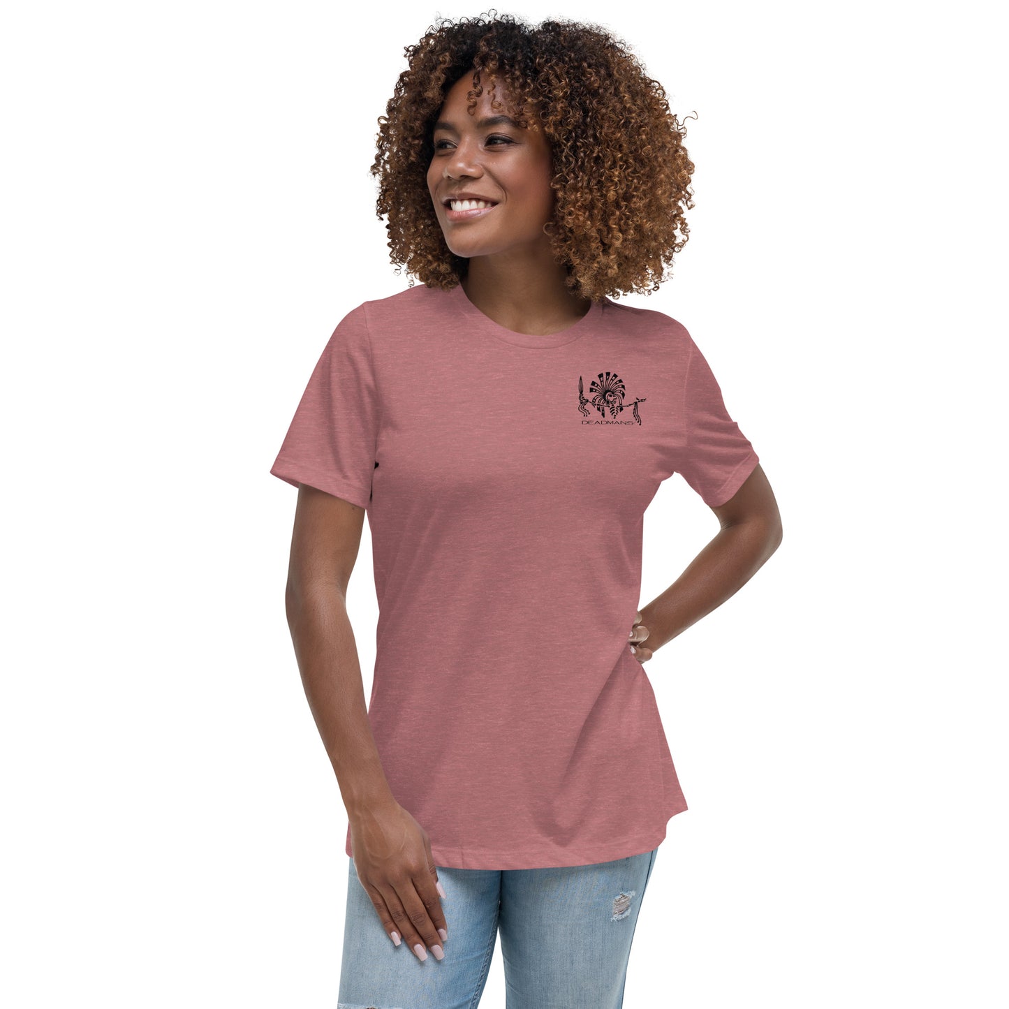 Women's Relaxed T-Shirt - Skull Sun