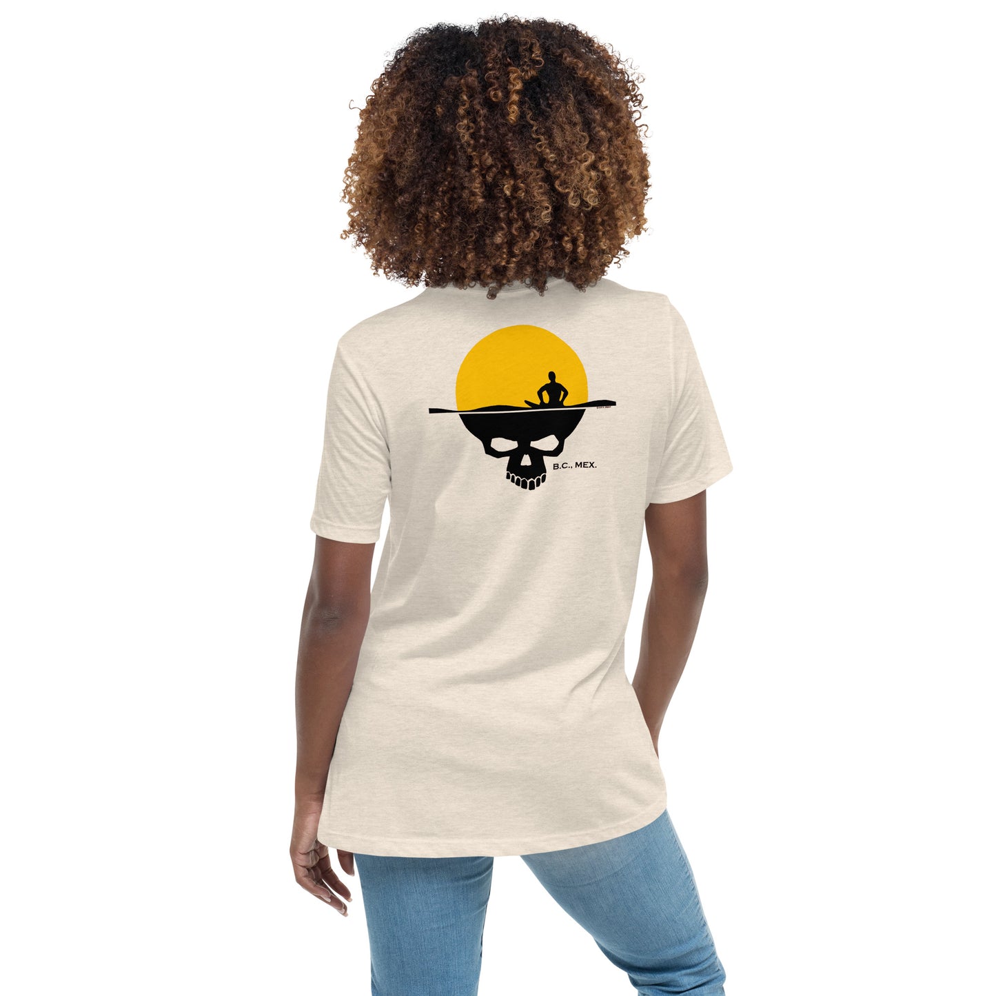 Women's Relaxed T-Shirt - Skull Sun