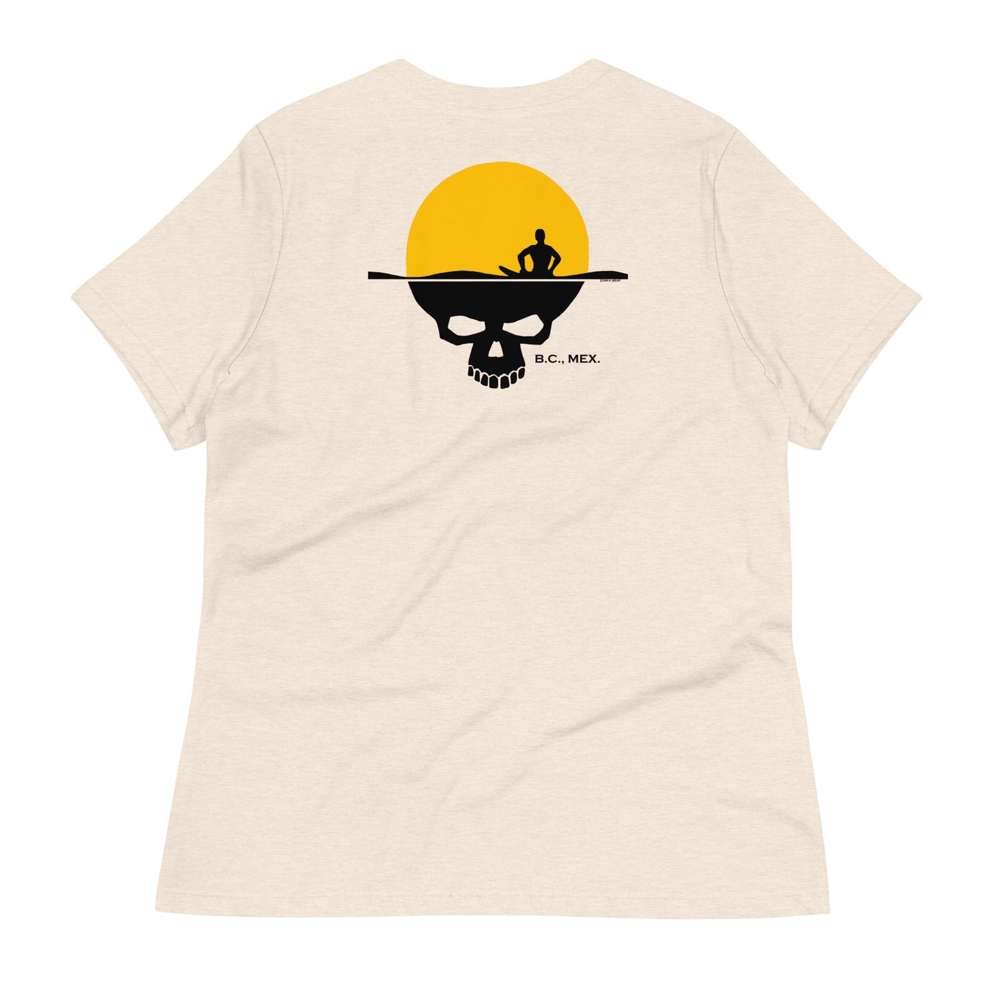 Women's Relaxed T-Shirt - Skull Sun