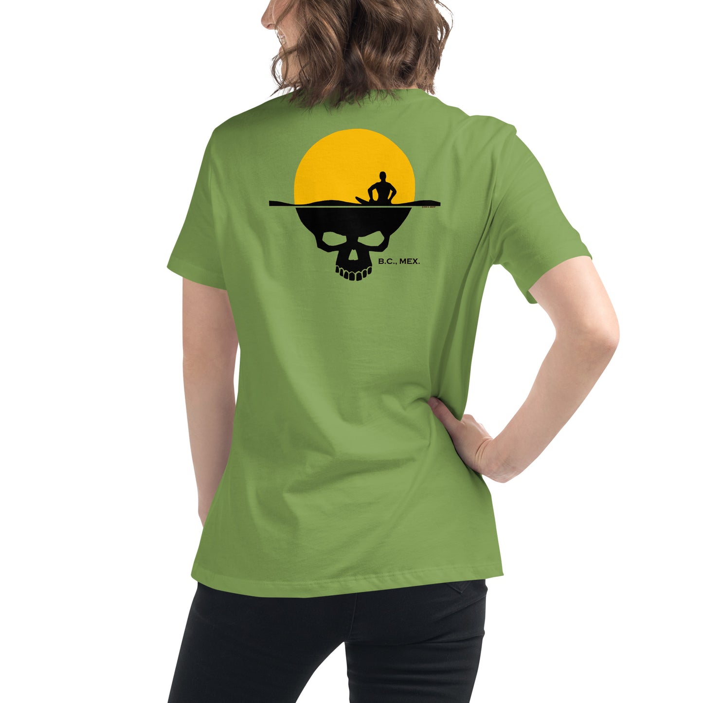 Women's Relaxed T-Shirt - Skull Sun