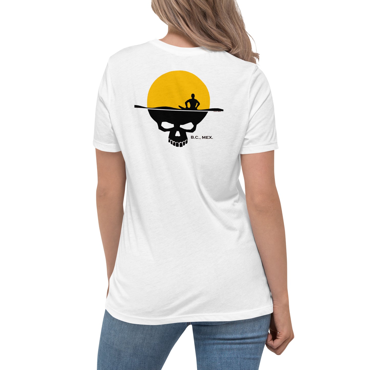 Women's Relaxed T-Shirt - Skull Sun